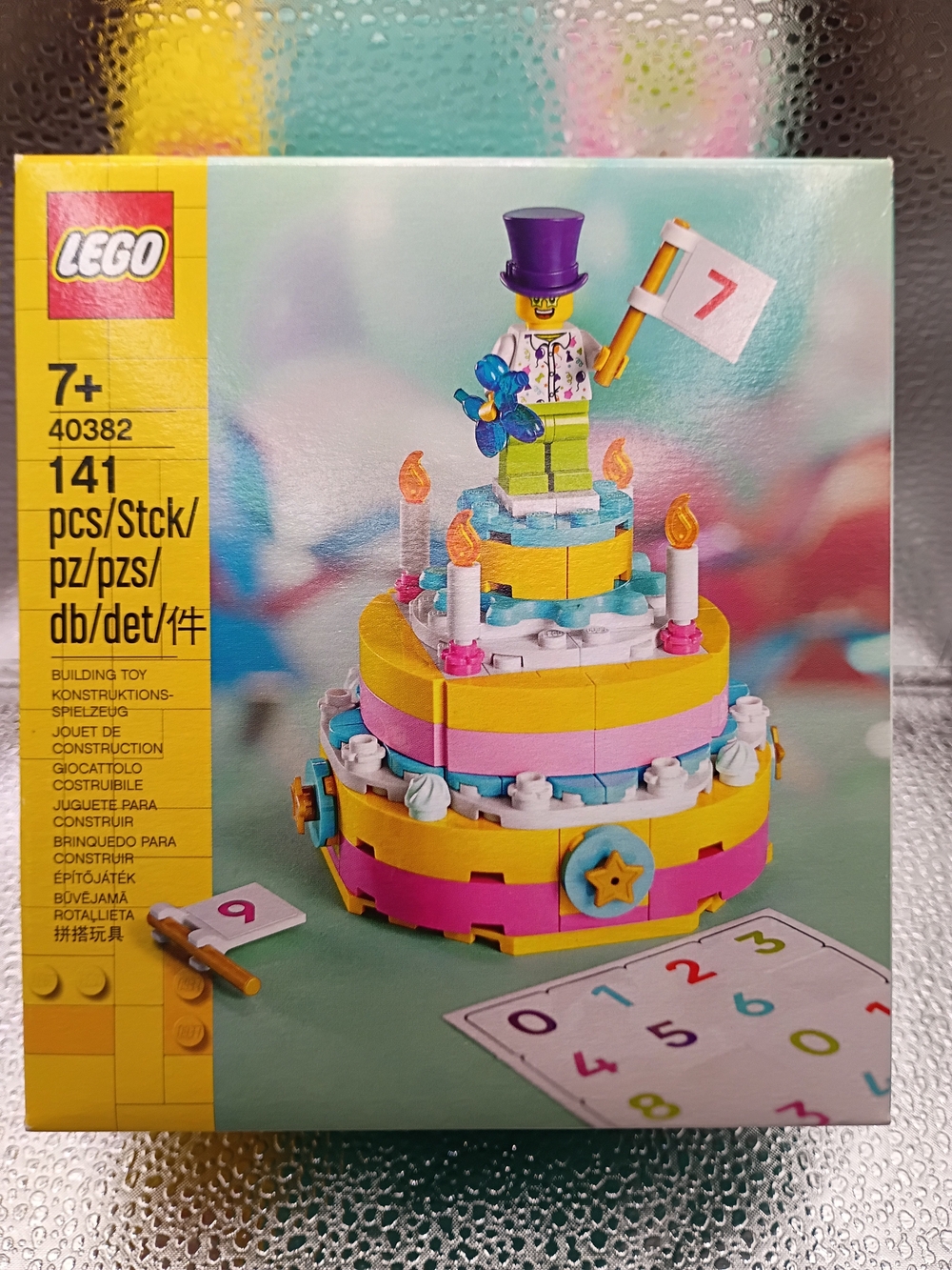 LEGO Pink, Yellow & Blue Birthday Cake Building Set-sealed Unopened